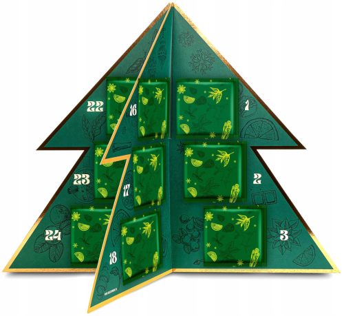  Advent calendar with tea, 3D standing Christmas tree, St. Nicholas Day gift