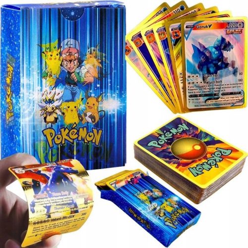  Pokemon Trading Cards Gold 3D 50 XXL Cards