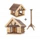 Boxes (houses) and birdhouses Mazur wooden birdhouse 35x32x37 cm + wooden stand for birdhouse S1P