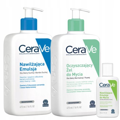 Complete CeraVe Skincare Set with Free Gifts for Normal to Oily Skin