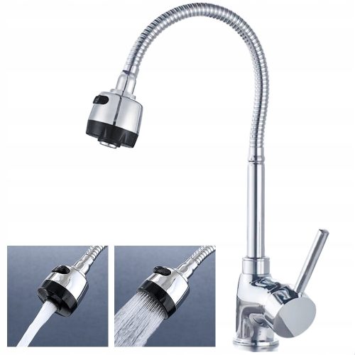 Maibang FLEX floor-standing kitchen faucet, silver