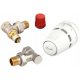  THERMOSTATIC SET ANGLE 1/2'' VALVES + HEAD