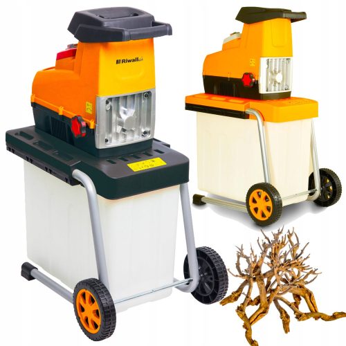 Shredder for branches, wood and bark ELECTRIC BRANCH CUTTER 3500W CYLINDER RIWALL