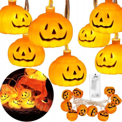  Luminous Garland (Chain) Springos Pumpkin 10 pcs.