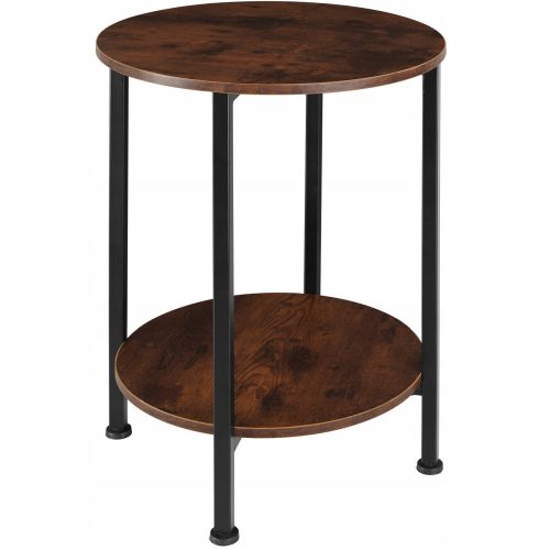  TecTake 1 table, round, 45 x 45 x 64 cm, brown tones