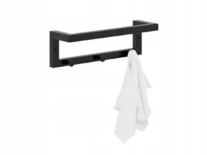 Bathroom Clothes Hanger Wall Towel Holder with Pendants XS, matt black