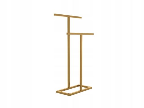 Bathroom Clothes Hanger Towel Holder T, Standing, Metal, S, Gold