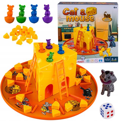  DK Family Party Brettspiel CAT AND MICE Catch Cheese Ladders Cat & Mouse