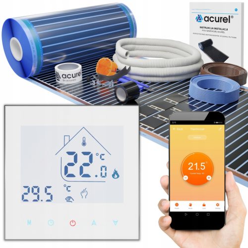  Infrared heating foil 80W/m² + WiFi thermostat Set 1m²