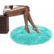 Plush bathroom rug for washing, circle 120 cm