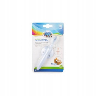  Canpol Babies Silicone teether brush with limiter blue