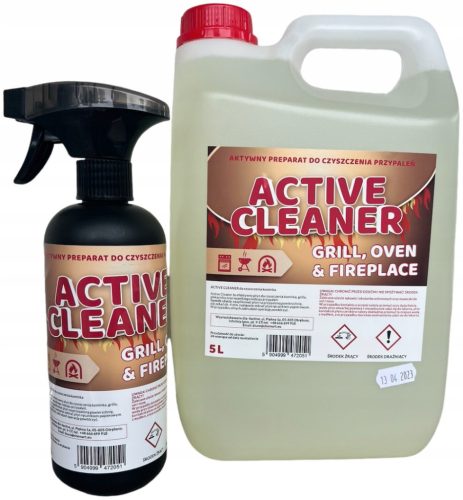 ACTIVE 5L FIREPLACE GLASS CLEANING SET + 0.5L SPRAY FREE*