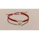  BRACELET TWO HEARTS GOLDEN HAPPINESS FRIENDSHIP CELEBRITY RED THREAD