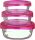 Food container SET OF GLASS BOWLS, CONTAINERS AND LIDS, 3-piece