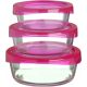 Food container SET OF GLASS BOWLS, CONTAINERS AND LIDS, 3-piece