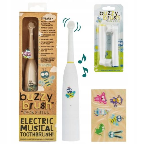  Electric Toothbrush for Children + 2 Play Heads in Set