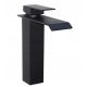 Estiva Camber floor-standing washbasin mixer, black