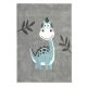  120x170 cm GRAY TURQUOISE DINOSAUR CARPET FOR CHILDREN