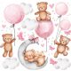  WALL STICKER BEARS, CLOUDS, BALLOONS 50x100cm MC16