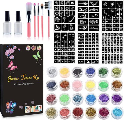  WASHABLE GLITTER TATTOOS FOR GIRLS 151 pieces