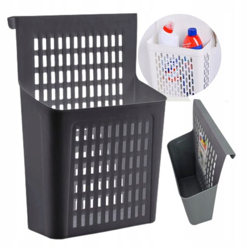 Waste bin for bathroom Domex Waste bin 5 l Graphite, grey and silver tones