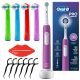  Oral-b Junior Pro Toothbrush Purple + 4x EB-10A Color Replacement Head