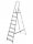 Drabest Leiter 3,6 m Aluminium 1 x 8 bis 125 kg