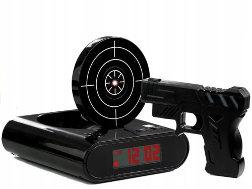 Clock for home alarm clock suitable black 14.5 cm