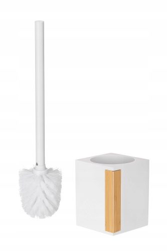 NAOMI white toilet brush with bamboo