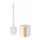 NAOMI white toilet brush with bamboo