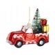  Glass ball 12 x 13.5 x 6 cm Christmas tree decoration - CAR WITH GIFTS