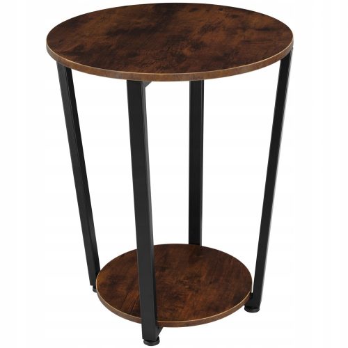  TecTake Table 1 round, 50 x 50 x 62.5 cm, brown tones