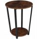  TecTake Table 1 round, 50 x 50 x 62.5 cm, brown tones