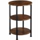  TecTake Colchester table, round, 40 x 40 x 61 cm, brown tones