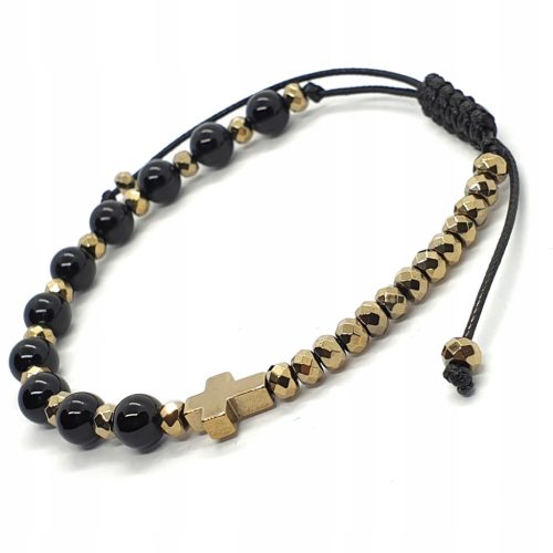  ROSARY bracelet for hand - Onyx - string