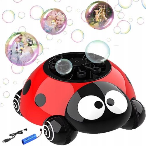 Battery-operated bubble blowing machine