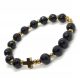  ROSARY bracelet on the hand Onyx Black Facet