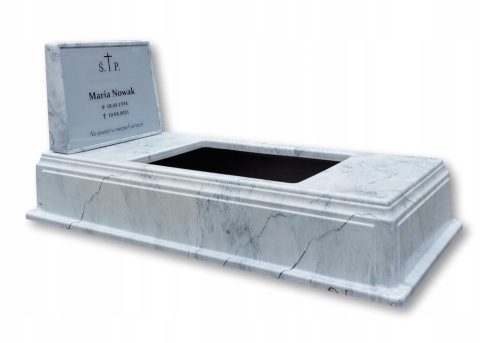 Cheap plastic gravestone with MARBLE plaque