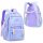 Purple Elsa Waterproof School Backpack for Girls