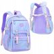 Purple Elsa Waterproof School Backpack for Girls