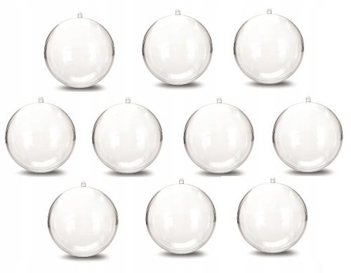  Transparent ball 8 cm 10 pcs.