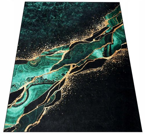 Non-Slip Bathroom Rug Abstract Green Black Spar 01 50 x