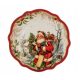  4 x dessert plates Christmas Santa Claus set