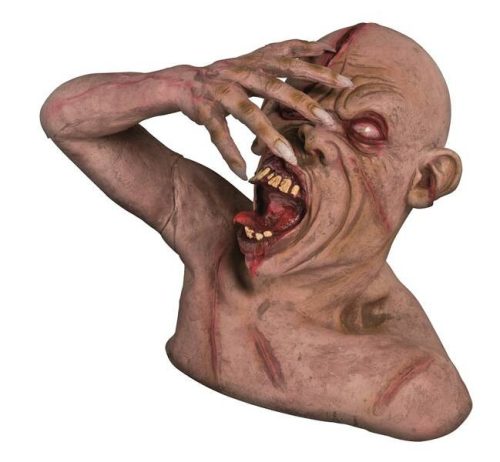  HALLOWEEN DECORATION SCREAMING ZOMBIE BUST