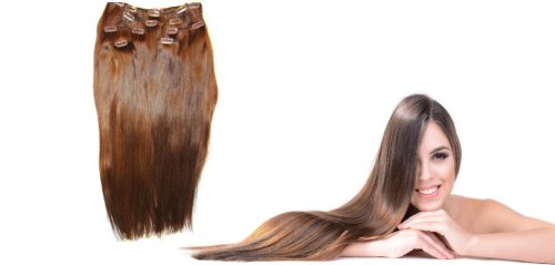  strands of natural blonde clip-in hair