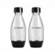  X2 SODASTREAM FUSE WATER BOTTLES 0.5 L – BLACK, TWO PACK