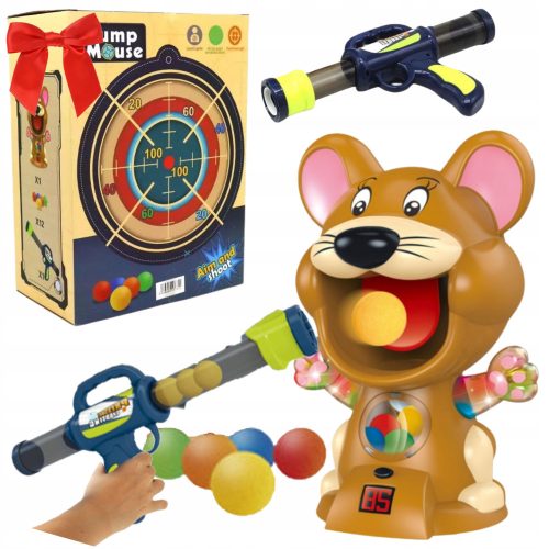  SHOOTING THE MOUSE-TARGET GUN-SKILL GAME-COLORFUL BALL THROWER