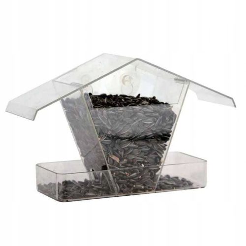 Boxes (houses) and birdhouses Window feeder made of acrylic with suction cups, 24 x 9 x 15 cm