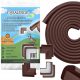  Protection set for corners and edges of CASALINGE furniture, 6 m, brown, 9 pieces.