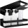  Gockowiak wall shelf for bathroom, black, 30 cm